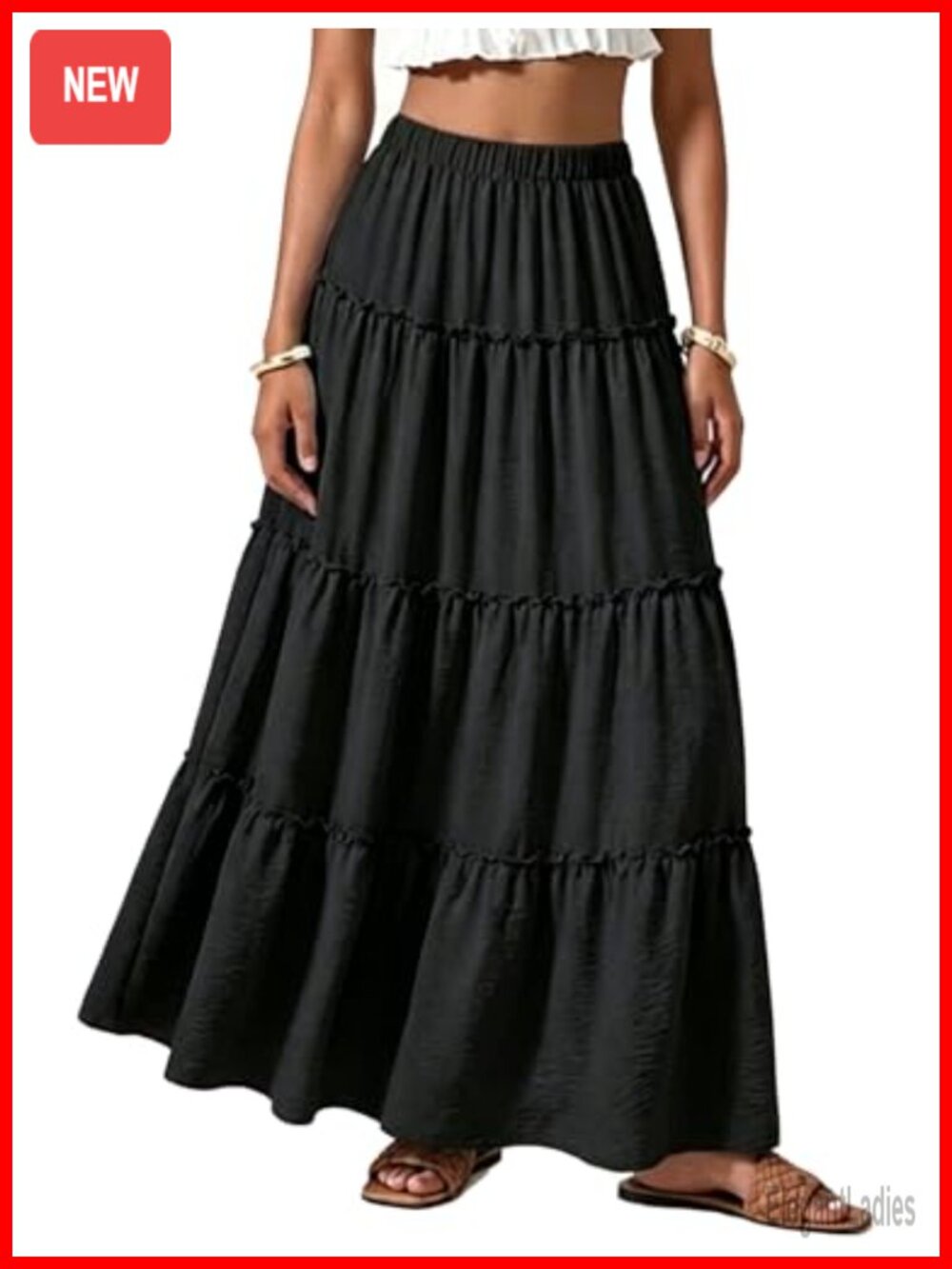 Women's Maxi Skirt Polyester Flowy A-Line Bohemian Summer Beach